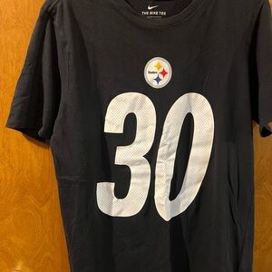 Nike Black Steelers Number 30 Tee